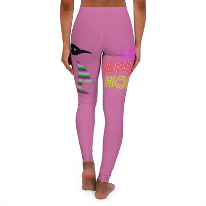 Women's Spandex Leggings: Lost Remember Honor Lite Pink