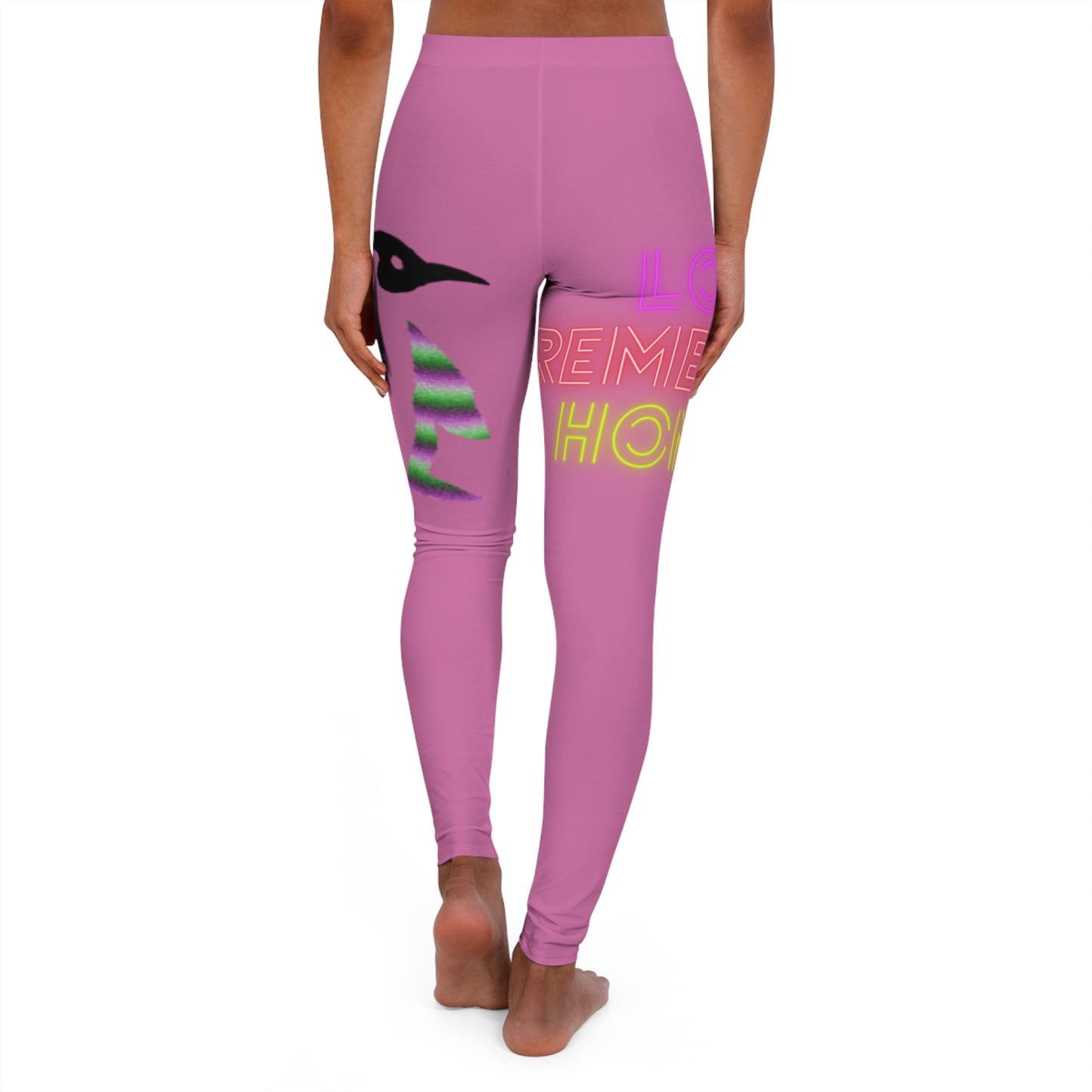 Women's Spandex Leggings: Lost Remember Honor Lite Pink