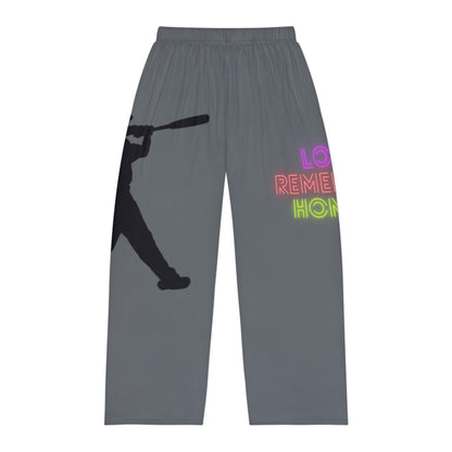 Men's Pajama Pants: Baseball Dark Grey