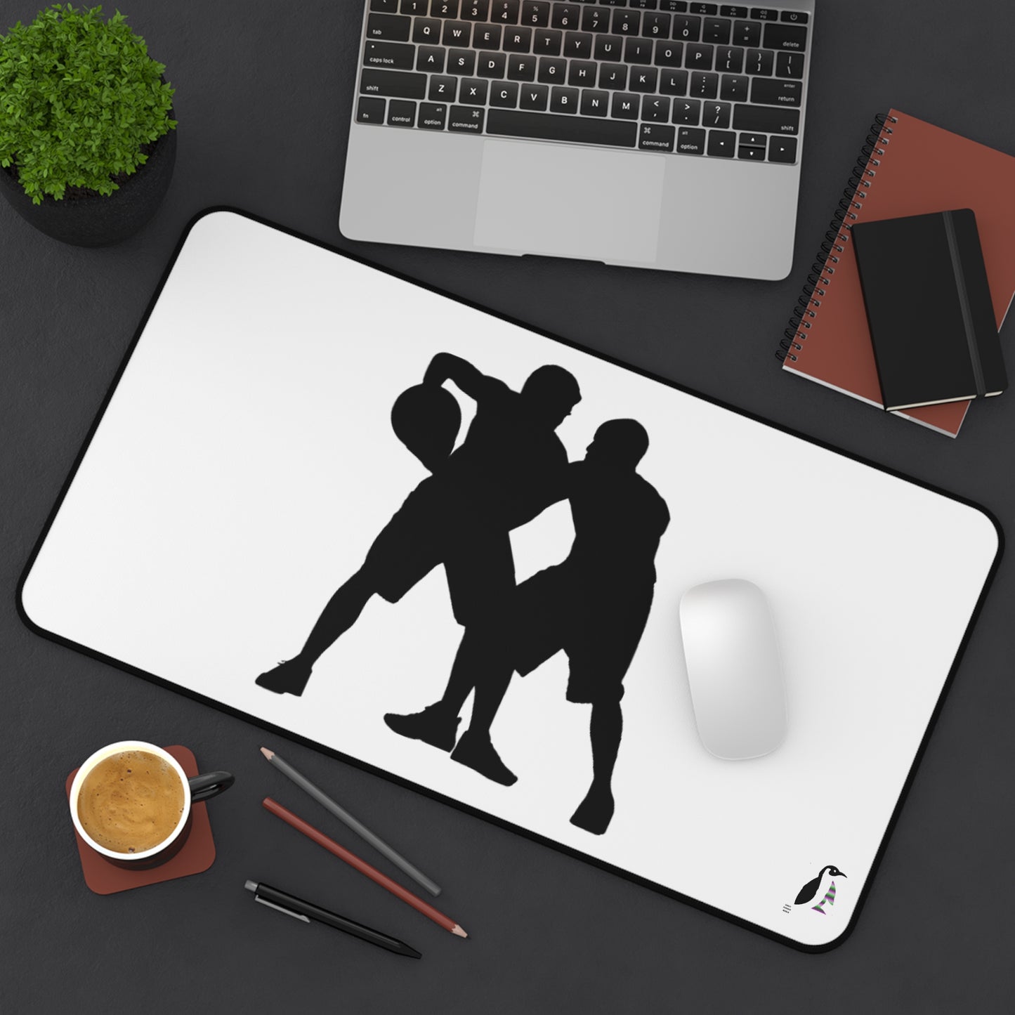 Desk Mat: Basketball White