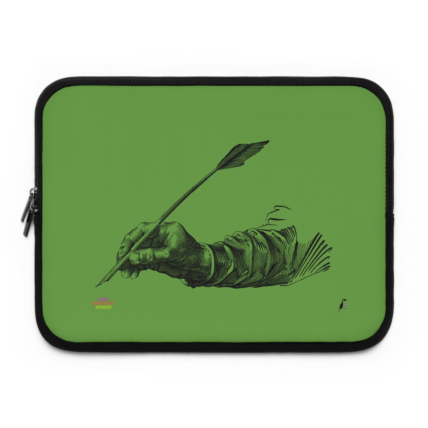 Laptop Sleeve: Writing Green