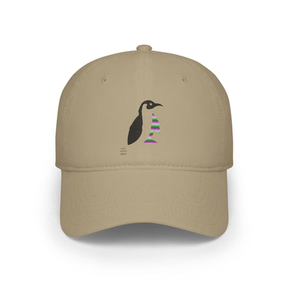 Low Profile Baseball Cap: Crazy Penguin World Logo