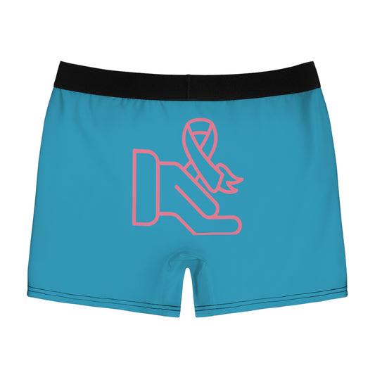 Men's Boxer Briefs: Fight Cancer Turquoise