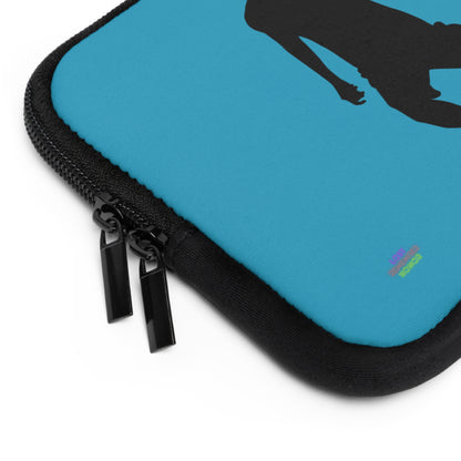 Laptop Sleeve: Soccer Turquoise