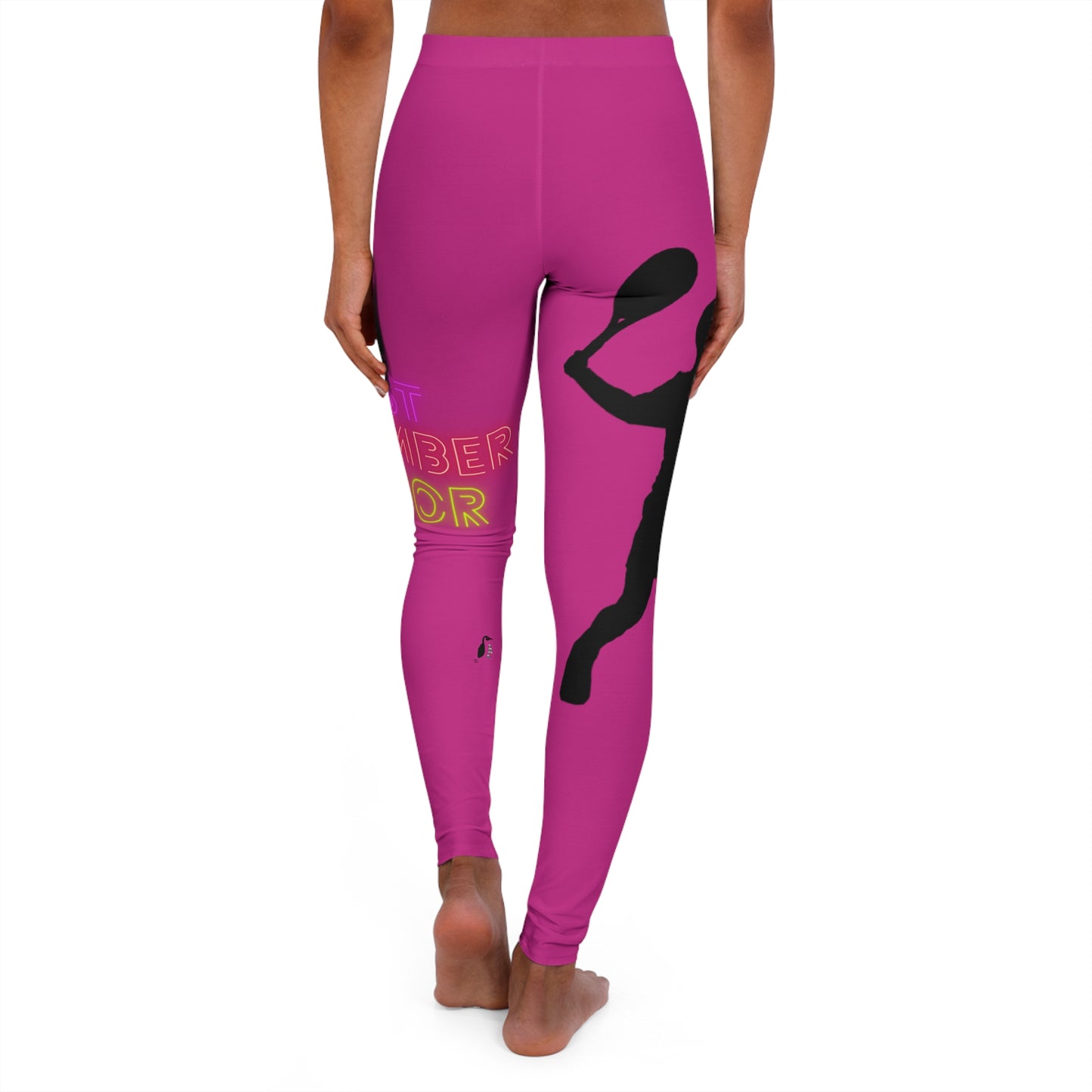 Women's Spandex Leggings: Tennis Pink