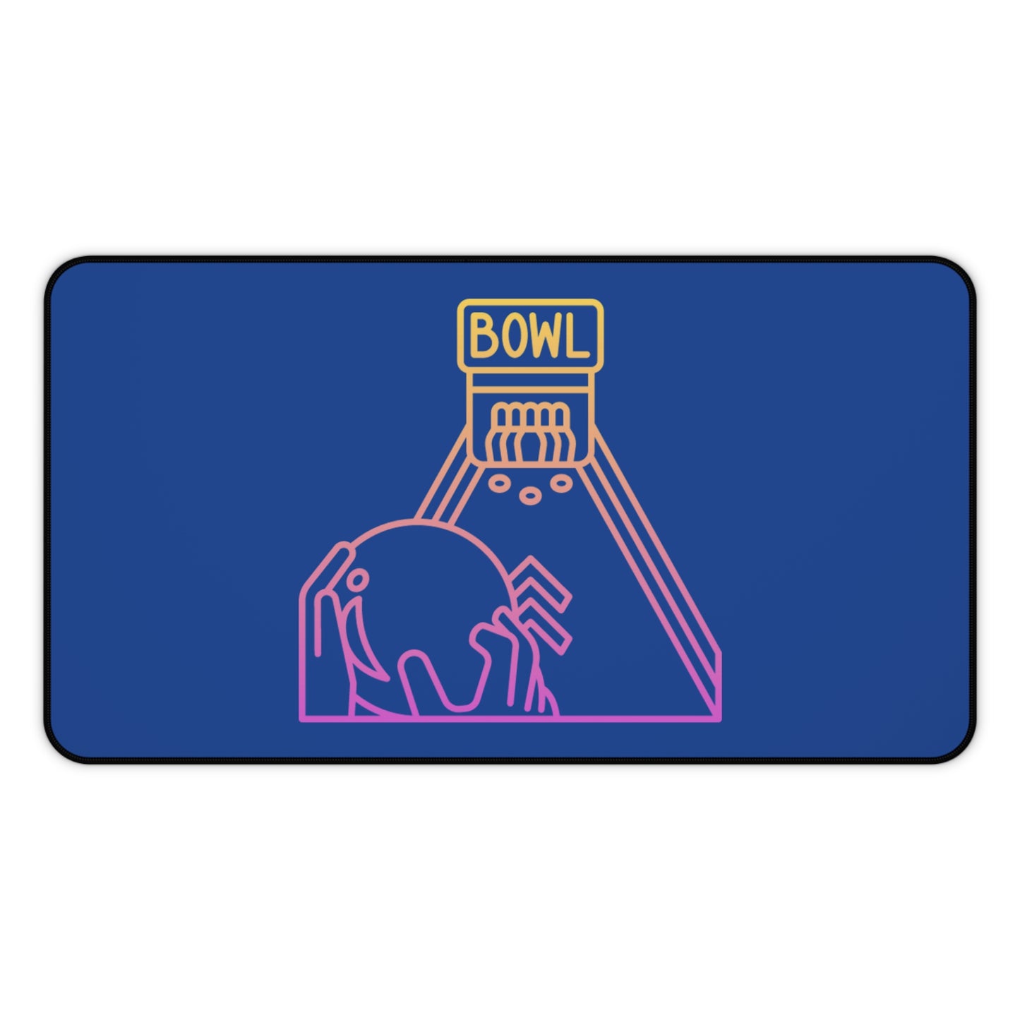 Desk Mat: Bowling Dark Blue