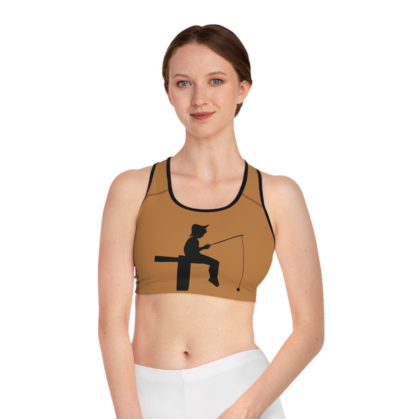 Sports Bra: Fishing Lite Brown