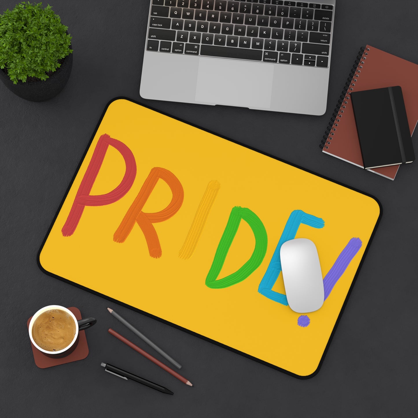 Desk Mat: LGBTQ Pride Yellow