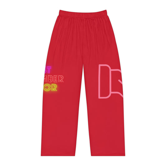 Women's Pajama Pants: Fight Cancer Dark Red