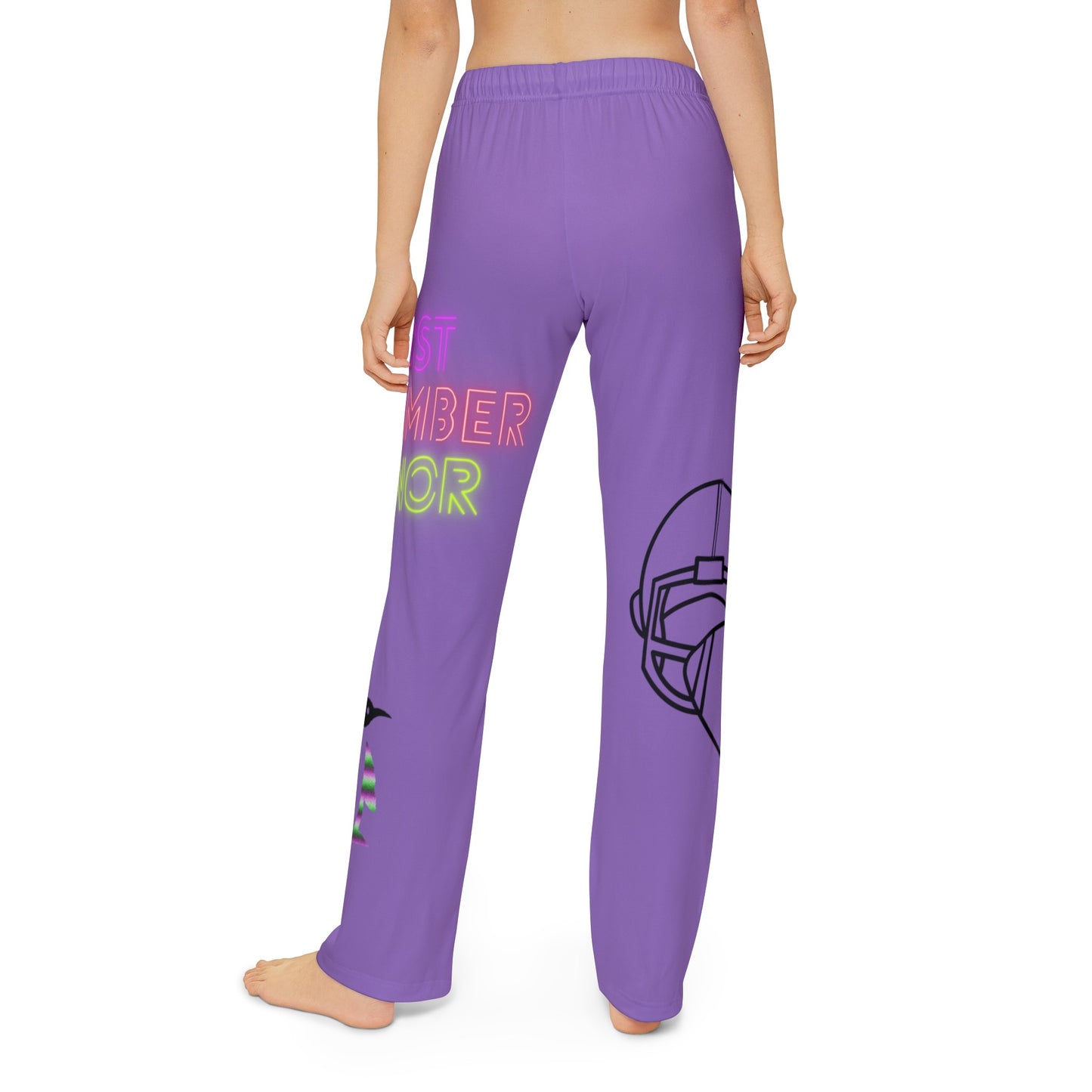 Kids Pajama Pants: Football Lite Purple