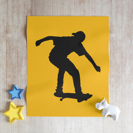 Throw Blanket: Skateboarding Yellow