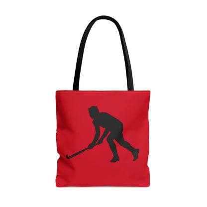 Tote Bag: Hockey Dark Red