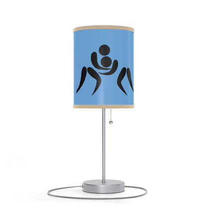 Lamp on a Stand, US|CA plug: Wrestling Lite Blue