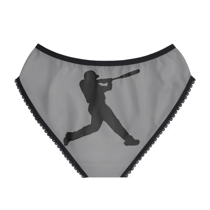 Women's Briefs: Baseball Grey