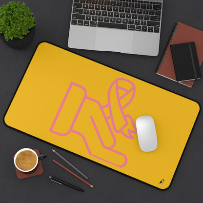 Desk Mat: Fight Cancer Yellow