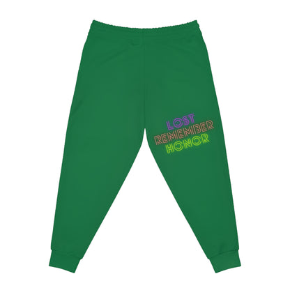 Athletic Joggers: Crazy Penguin World Logo Dark Green