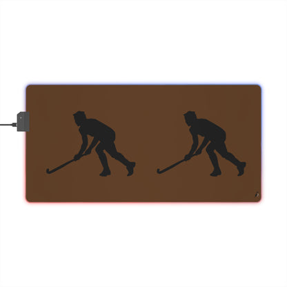 LED Gaming Mouse Pad: Hockey Brown