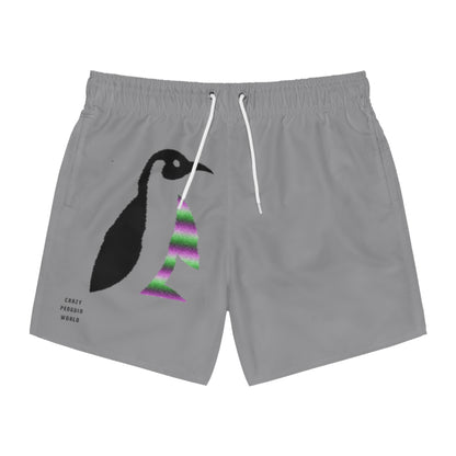 Swim Trunks: Crazy Penguin World Logo Grey