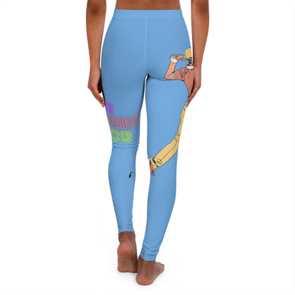 Women's Spandex Leggings: Golf Lite Blue