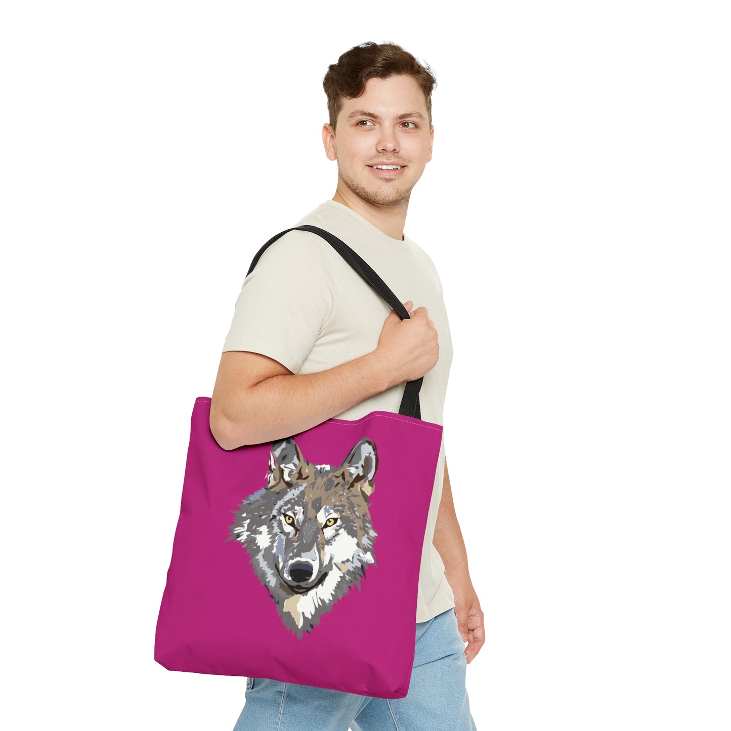 Tote Bag: Wolves Pink