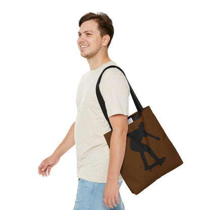 Tote Bag: Skateboarding Brown