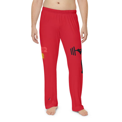 Men's Pajama Pants: Weightlifting Dark Red