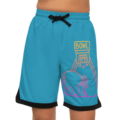 Basketball Rib Shorts: Bowling Turquoise