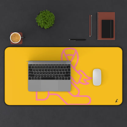 Desk Mat: Fight Cancer Yellow