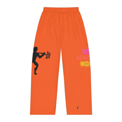 Pambabaeng Pajama Pants: Weightlifting Orange 