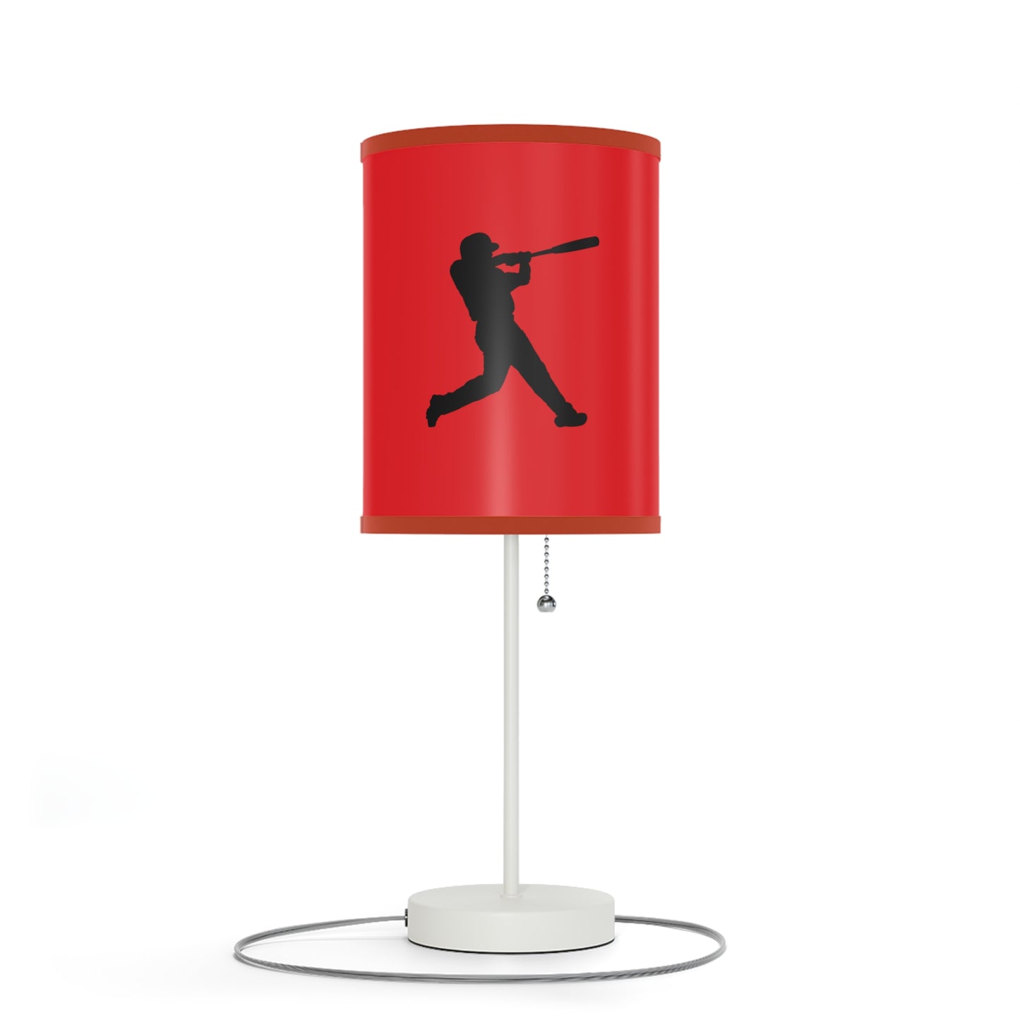 Lamp on a Stand, US|CA plug: Baseball Red