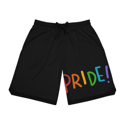 Basketball Rib Shorts: LGBTQ Pride Black