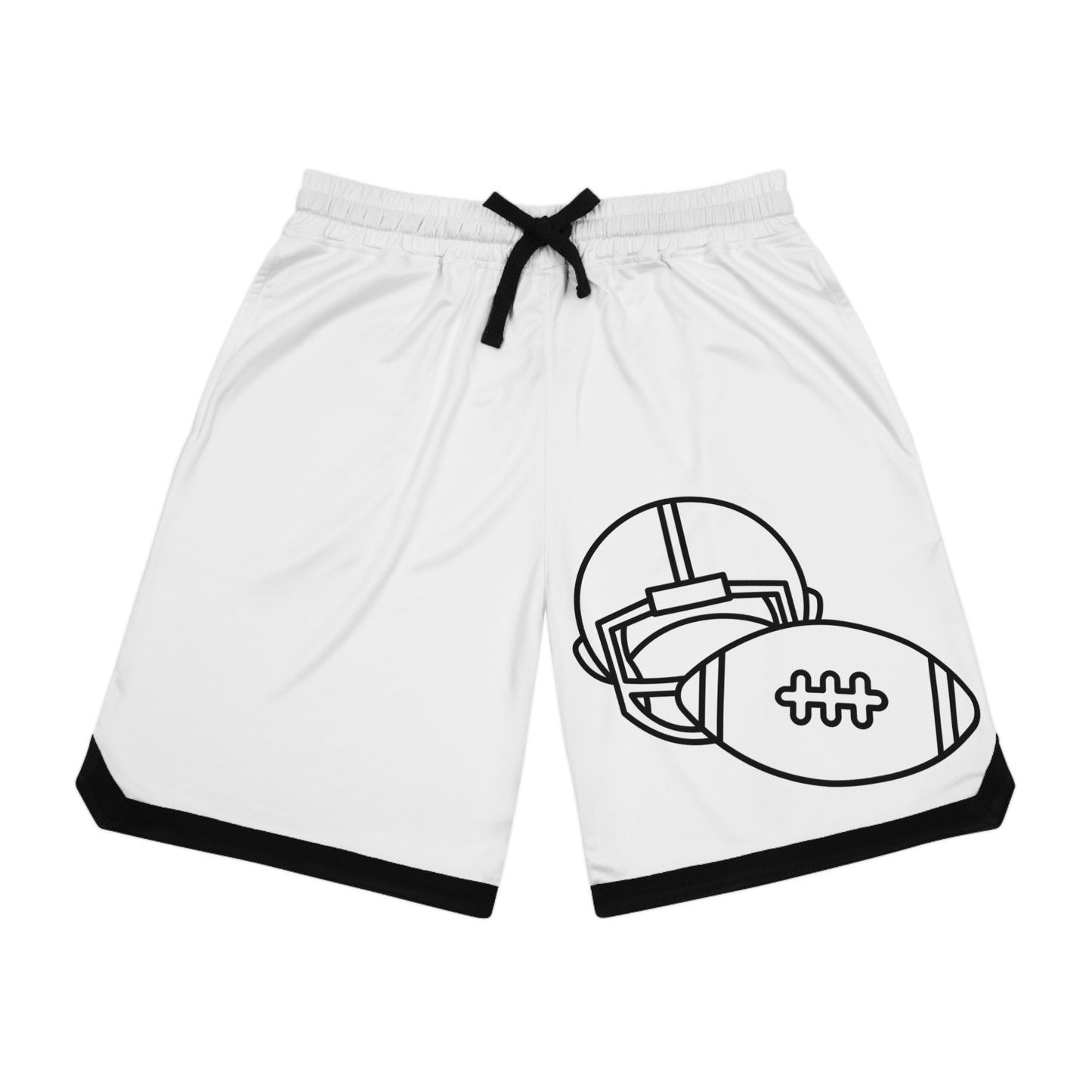 Basketball Rib Shorts: Football White