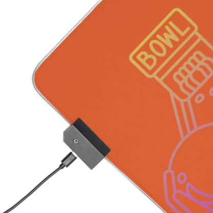 LED Gaming Mouse Pad: Bowling Orange