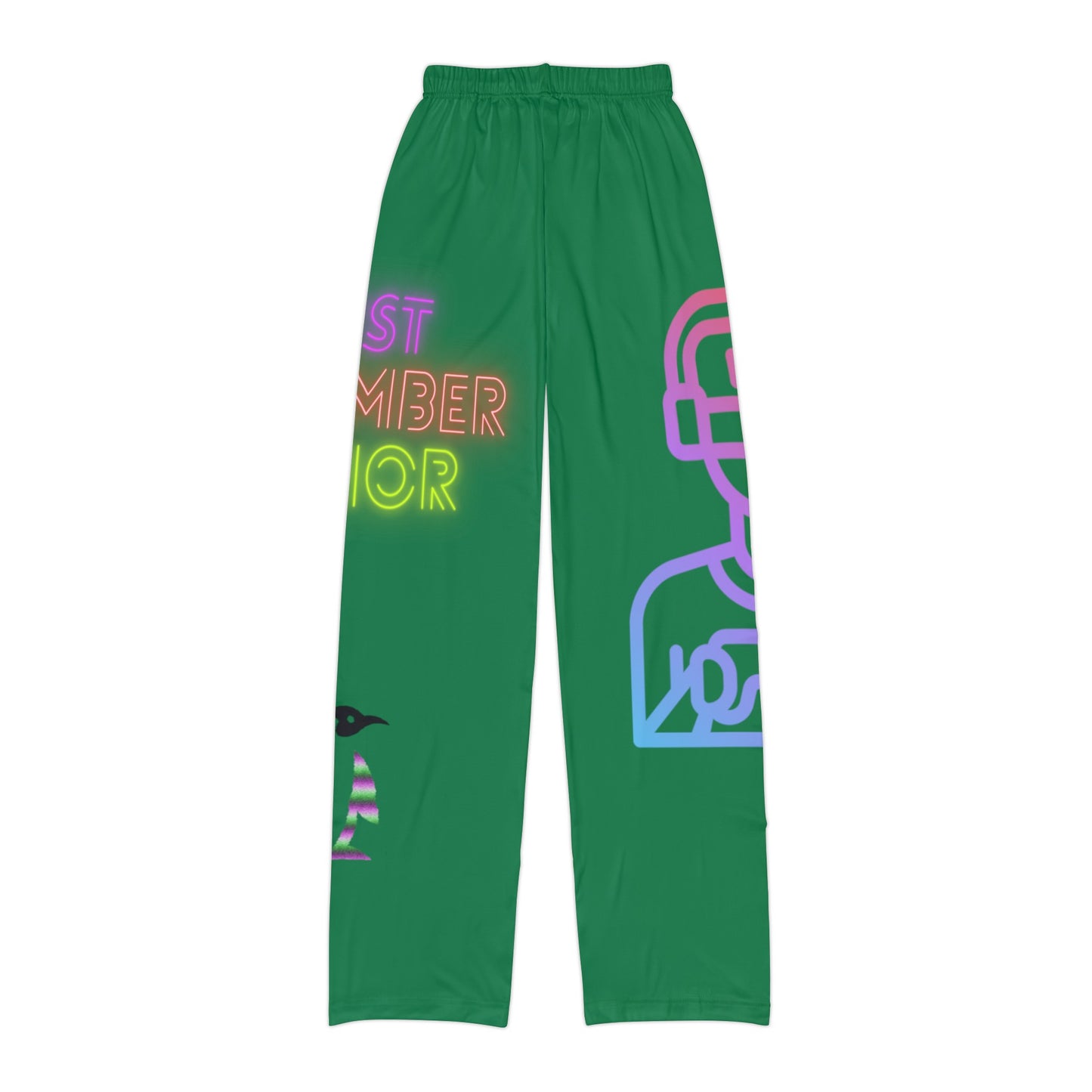 Kids Pajama Pants: Gaming Dark Green