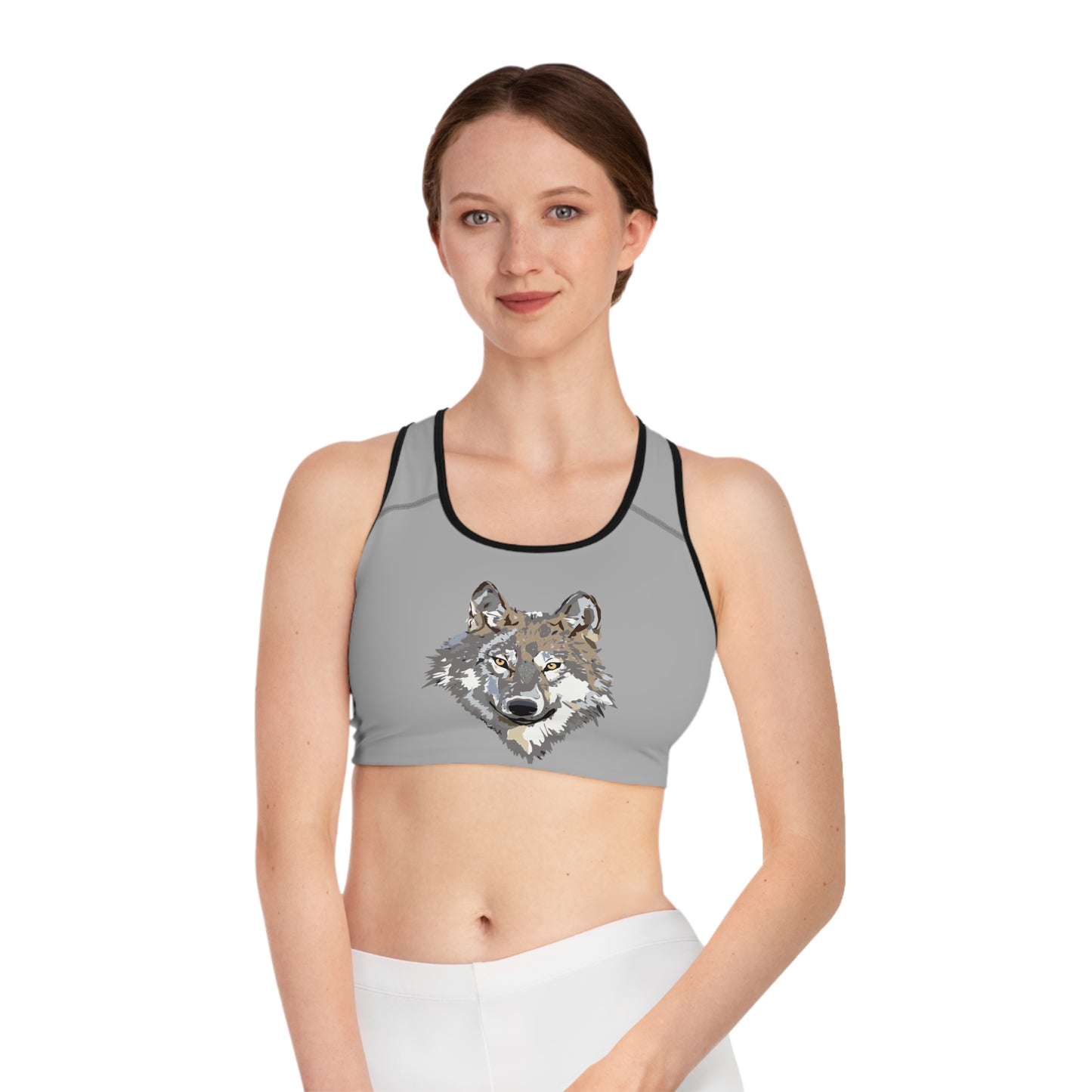 Sports Bra: Wolves Lite Grey