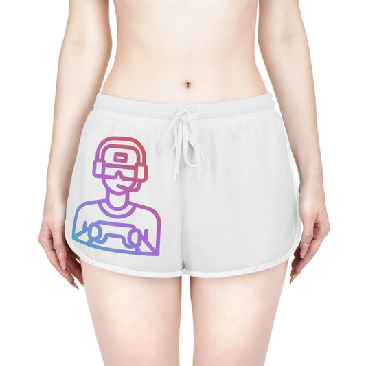 Women's Relaxed Shorts: Gaming White