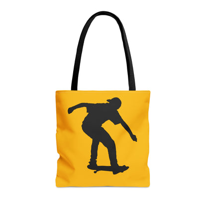 Tote Bag: Skateboarding Yellow