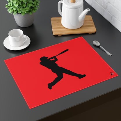 Placemat, 1pc: Baseball Red