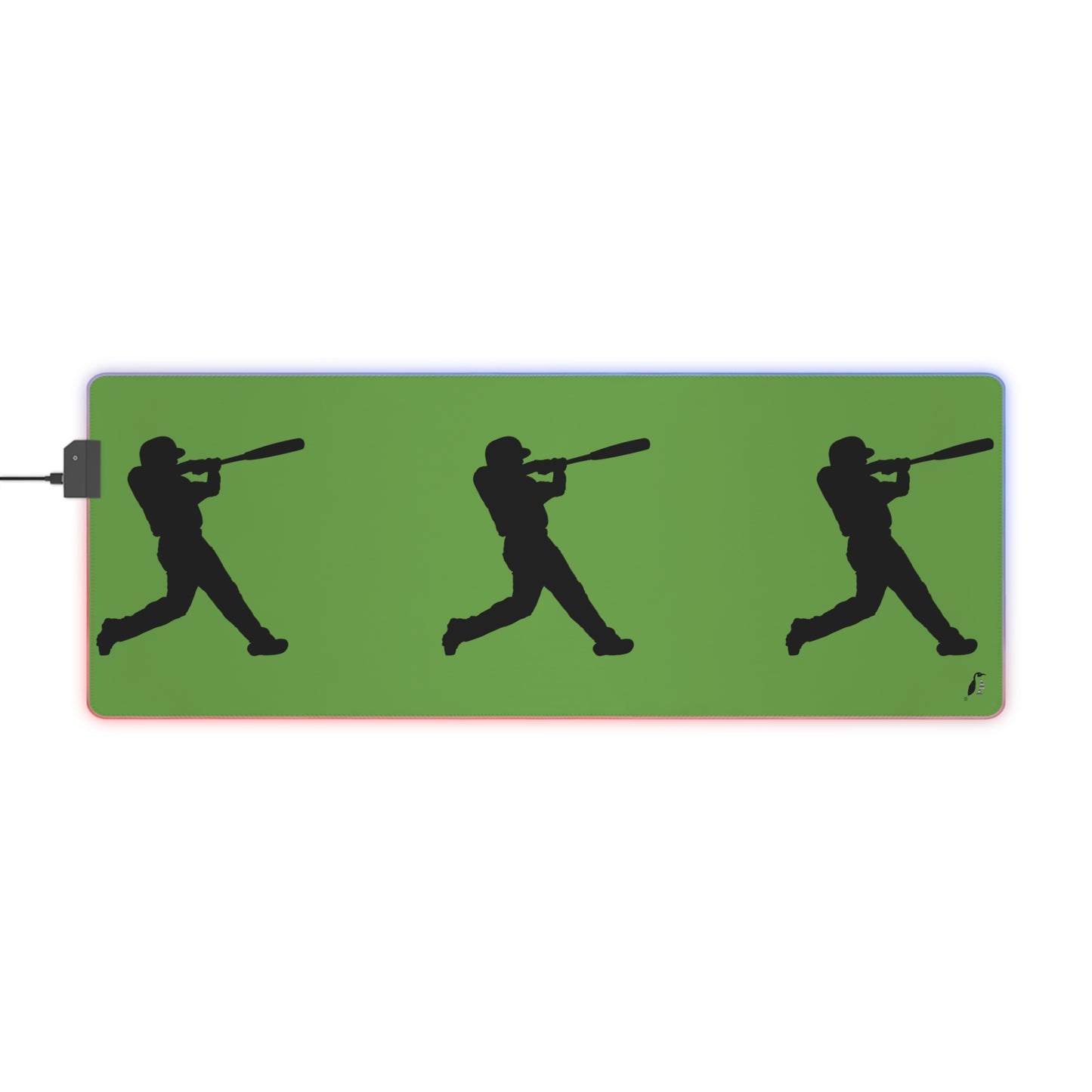 LED Gaming Mouse Pad: Baseball Green