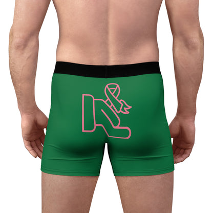 Men's Boxer Briefs: Fight Cancer Dark Green