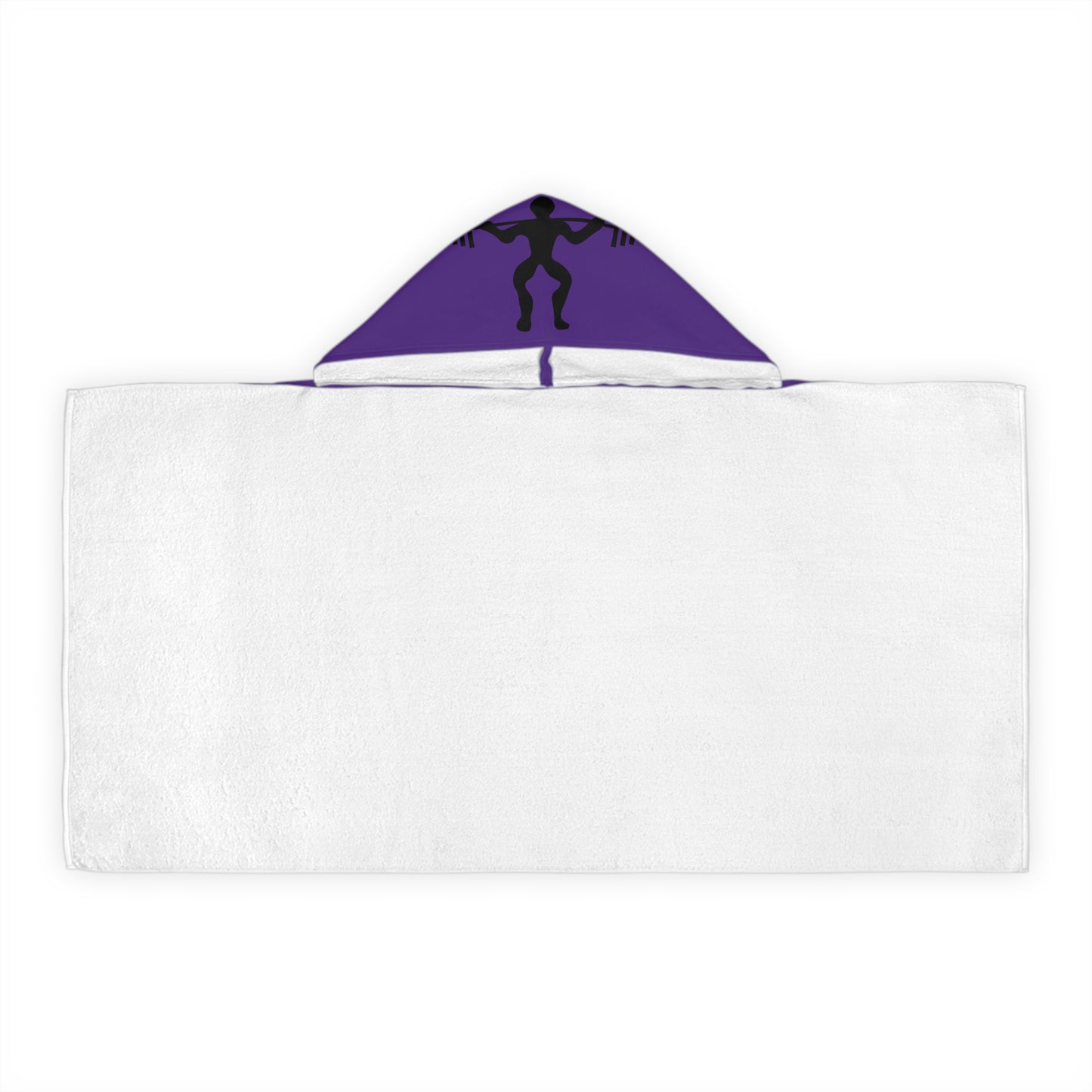 Youth Hooded Towel: Weightlifting Purple