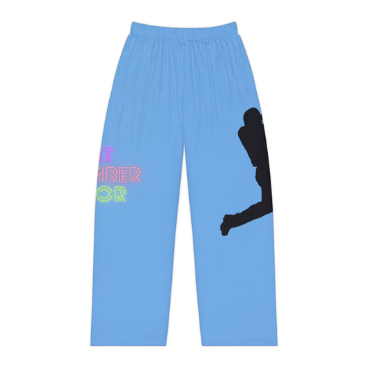 Women's Pajama Pants: Baseball Lite Blue
