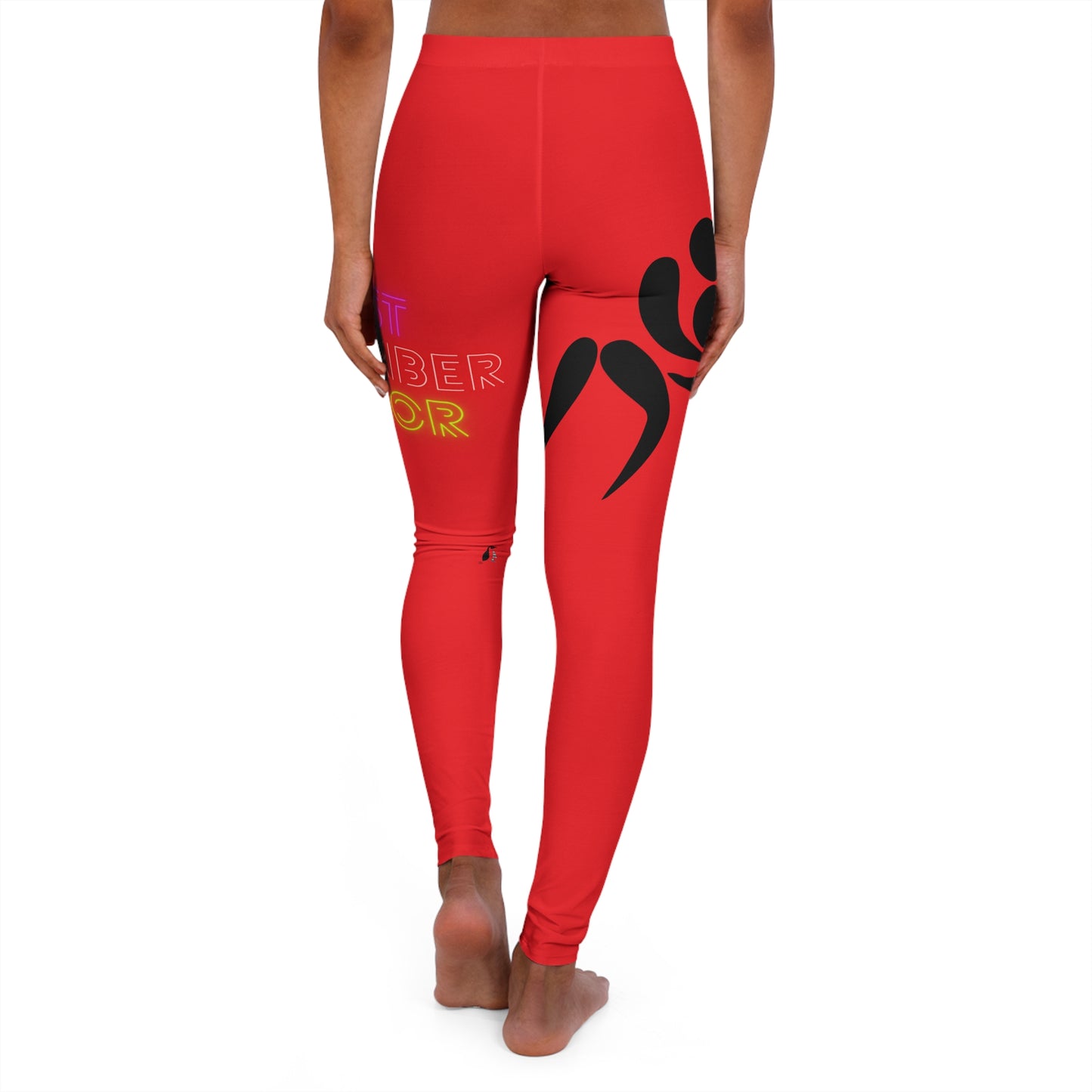 Women's Spandex Leggings: Wrestling Red