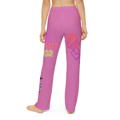 Kids Pajama Pants: Music Lite Pink