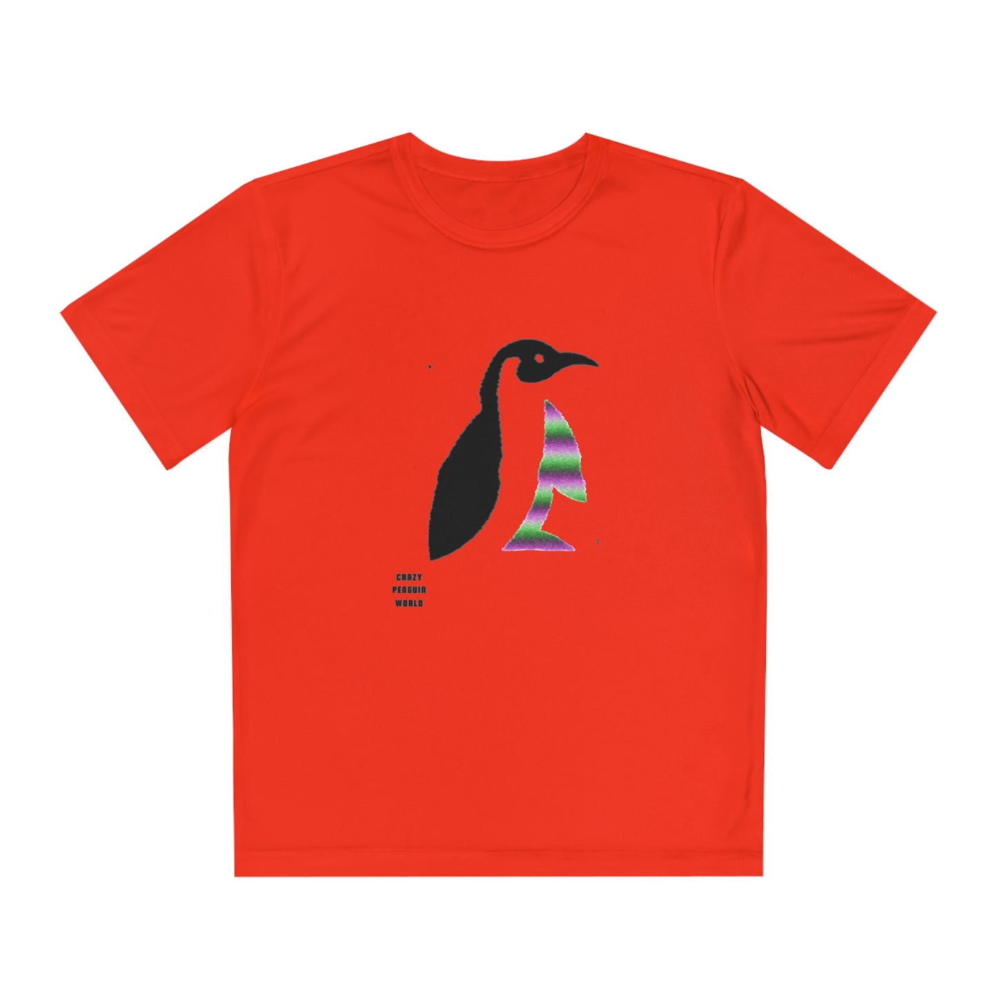 Youth Competitor Tee #1 : Crazy Penguin World Logo 