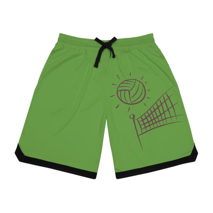 Basketball Rib Shorts: Volleyball Green