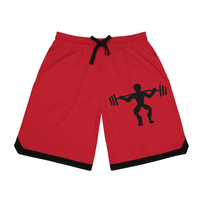 Basketball Rib Shorts: Weightlifting Dark Red