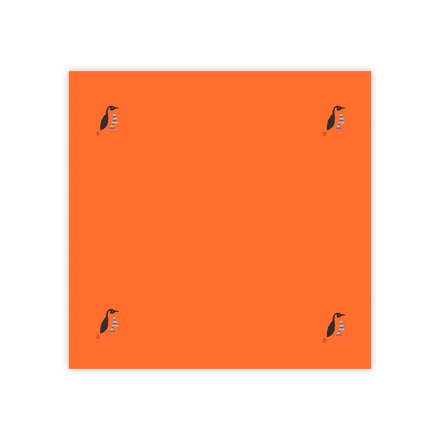 Post-it® Note Pads: Crazy Penguin World Logo Orange