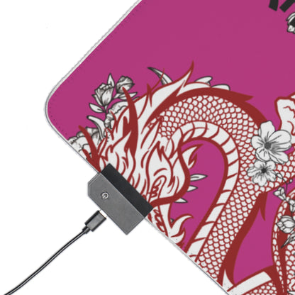 LED Gaming Mouse Pad: Dragons Pink