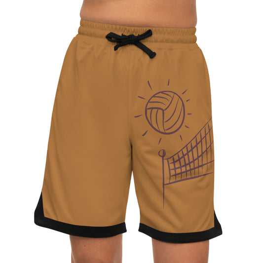 Basketball Rib Shorts: Volleyball Lite Brown